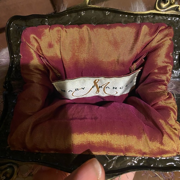 Mary Frances mauve(pink) fur and tassel bag - Picture 5 of 8